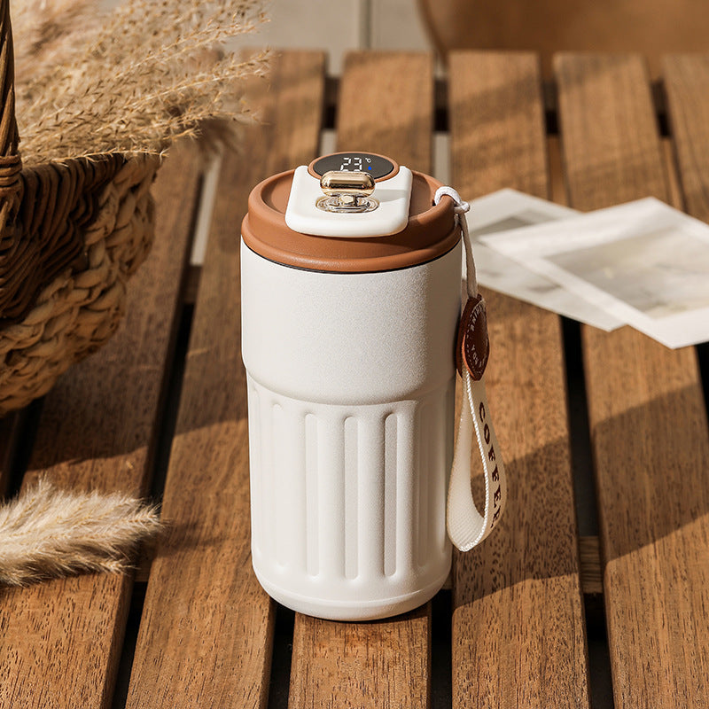 Smart Digital Thermal Bottle Portable Coffee Mug Stainless Steel Water Bottle In-Car Insulated Cup Keep Cold Vacuum Flasks 45