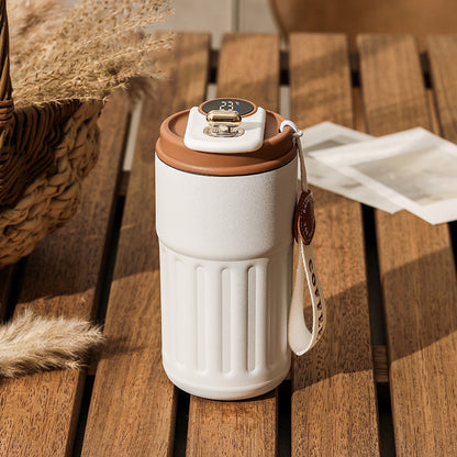Smart Digital Thermal Bottle Portable Coffee Mug Stainless Steel Water Bottle In-Car Insulated Cup Keep Cold Vacuum Flasks 45