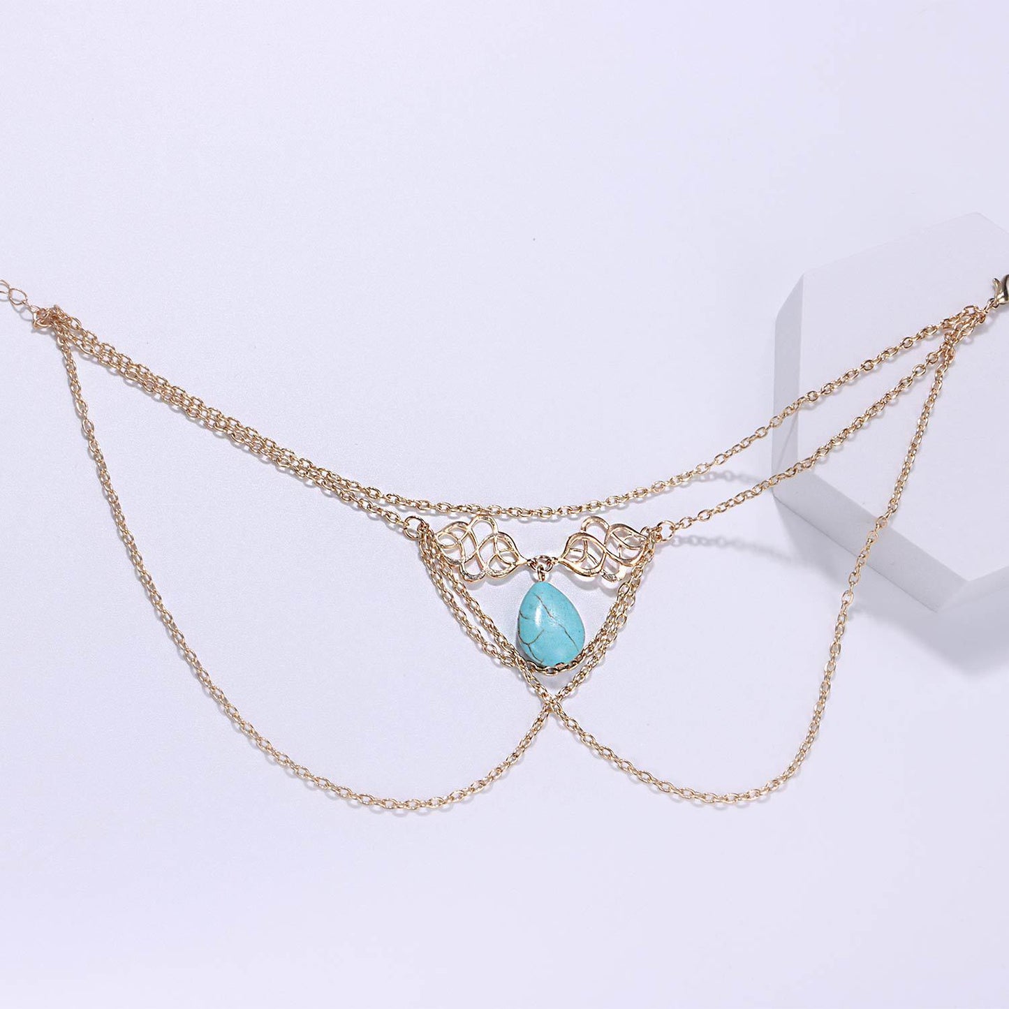 Water Drop Turquoise Tassel Arm Chain Bracelet f9bb7cc4 0c89 4880 aaec a34ff9cb72d2