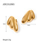 Geometry 18k Gold Stainless Steel Wing Earrings f9c87a27 2939 4e38 a2c6 569c6ab43b8e