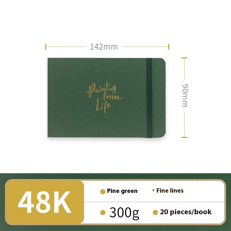 Feiluniao Watercolor Notebook Fabric Handmade Mini Portable Portable Character Sketch Hand Painted Graffiti Drawing Book - 图片 7