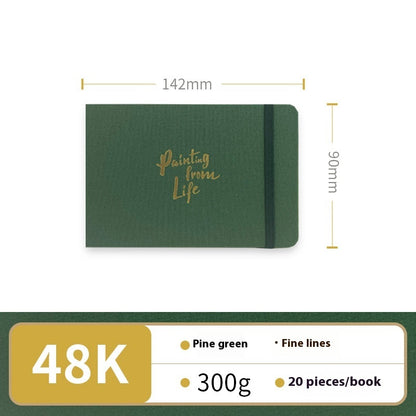 Feiluniao Watercolor Notebook Fabric Handmade Mini Portable Portable Character Sketch Hand Painted Graffiti Drawing Book - 图片 7