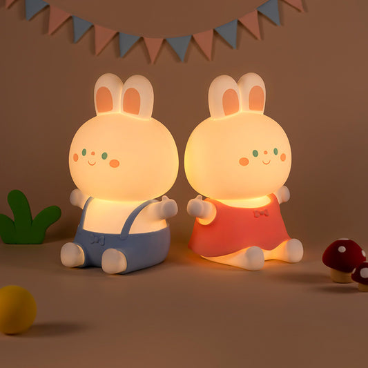 Rabbit Silicone Lamp USB Charging Dimming Timing Colorful Light Children's Birthday Gifts Led Small Night Lamp f9f3432d 17dc 