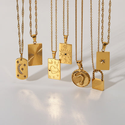 Statement Square Tarot Signet Pendant Necklace fa282852 2b97 4edb 8bba 355d020613c5