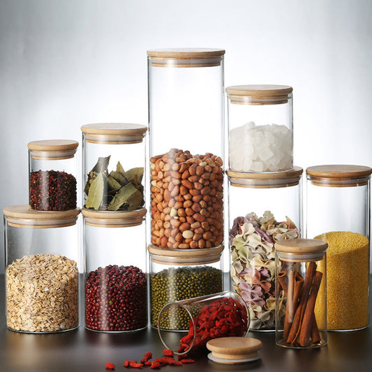 High Borosilicate Glass Tea Cans, Sealed Storage Cans, Transparent Tea Cans, Whole Grains, Candy Cans fa2ebb0e 44e2 4de8 a73d