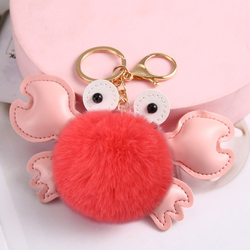 Cartoon Cute Crab Keychain Pendant fa371ff5 a78f 4e81 a5d3 929aa152f5e8