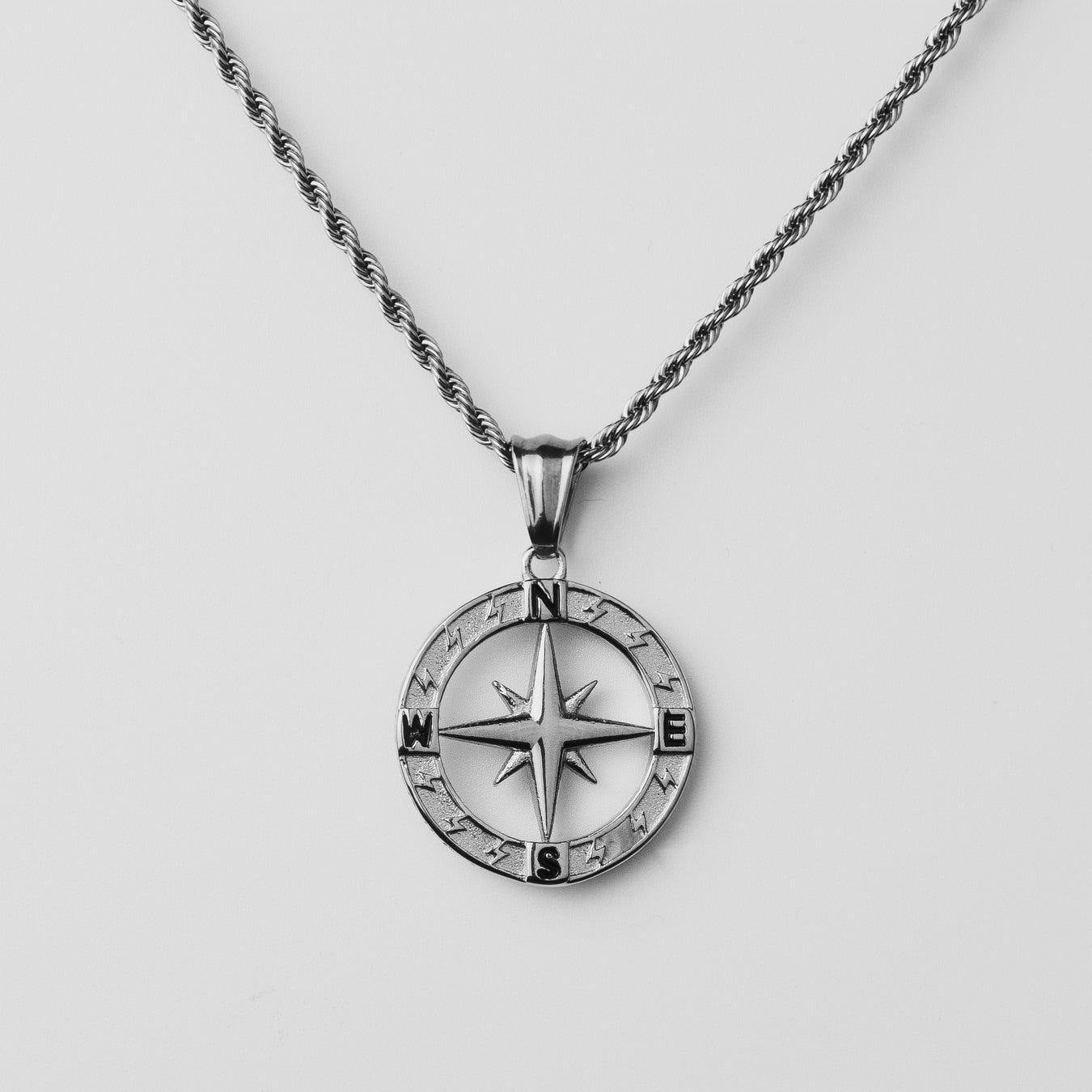 Stainless Steel Compass Circular Necklace fa9da286 65fe 4033 be19 6da24ac5ef61