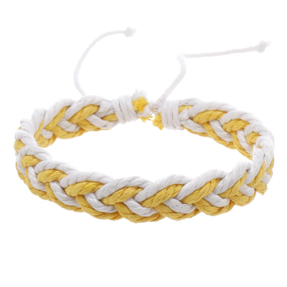 Simple Artistic Style Cotton String Hand Woven Hand Rope Bracelet fabb3fb2 56c9 4987 b02c 02d4883722d4