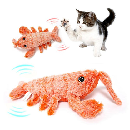 Pet Toys Electric Jumping Shrimp USB Charging Simulation Lobster Funny Cat Plush Pets Toy fabd3af5 86be 402b b2e2 b0715eca696