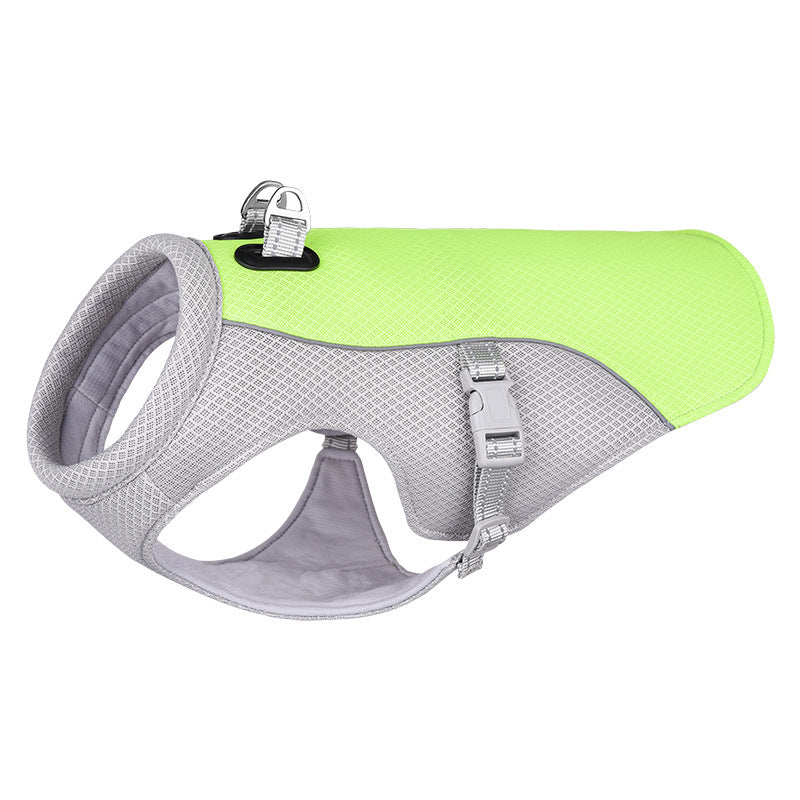 Summer Pet Dog Cooling Vest Heat Resistant Cool Dogs Clothes Breathable Sun-proof Clothing For Small Large Dogs Outdoor Walki