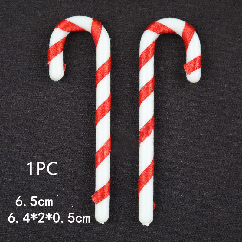 Christmas Walking Stick For The Elderly White Body With Ribbon fac31b65 676d 43aa 8357 36e2d4a04dc1