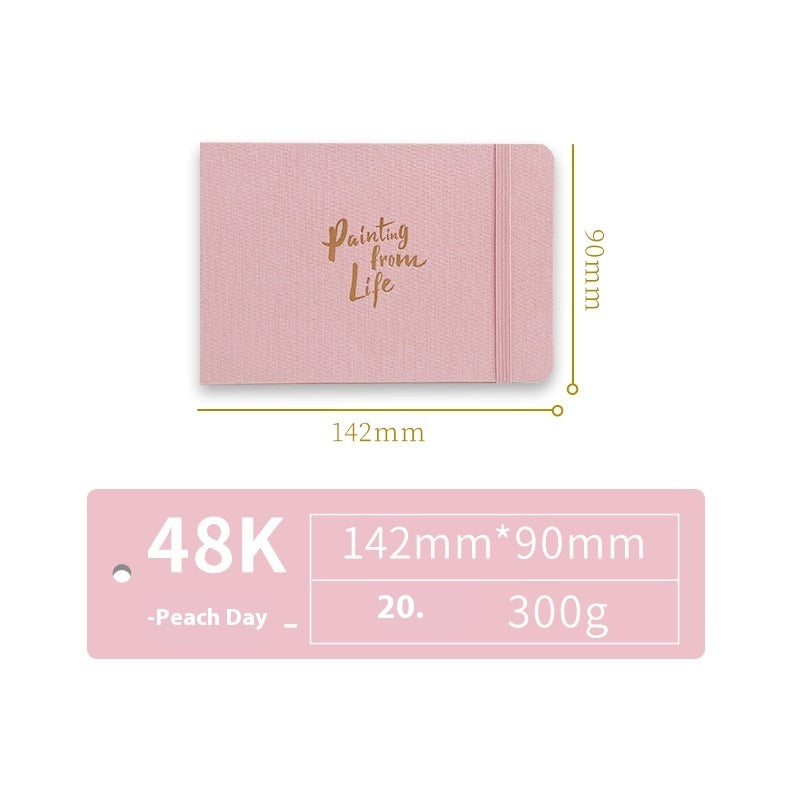 Feiluniao Watercolor Notebook Fabric Handmade Mini Portable Portable Character Sketch Hand Painted Graffiti Drawing Book - 图片 8