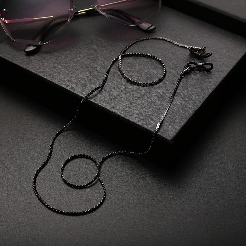 Simple Monochrome Glasses Chain Retro Personality fae10913 6f05 4e02 9f28 f6570c659625