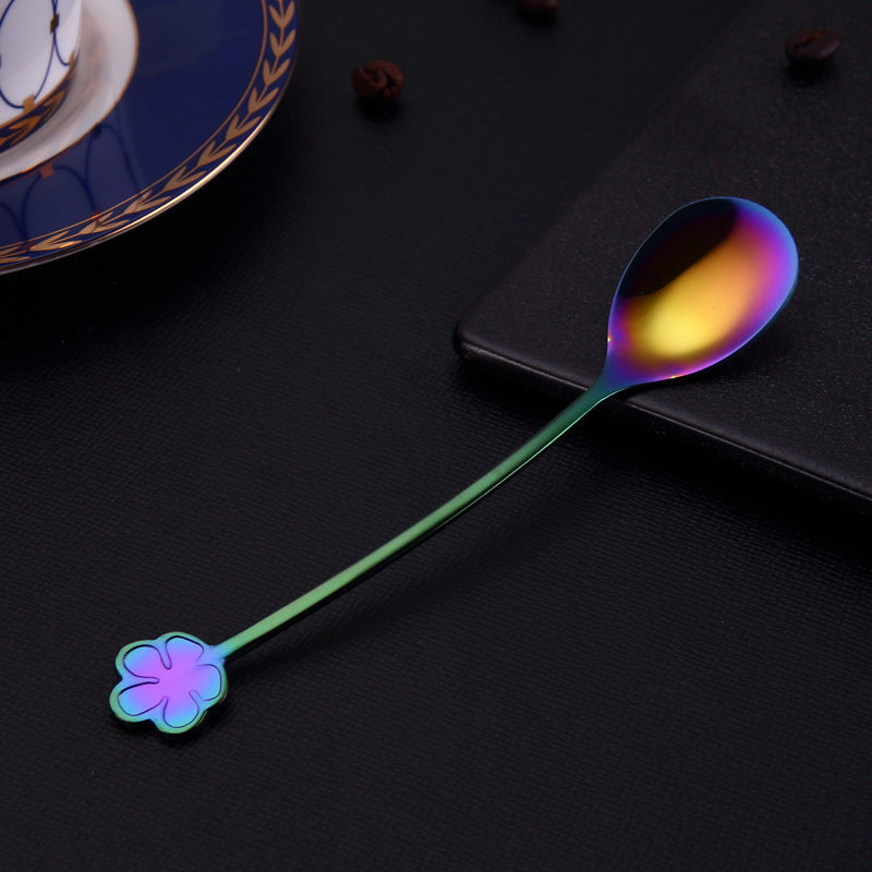 304 Stainless Steel Spoon Gold Plated Dessert Spoon Coffee Stir Spoon Stainless Steel Ice Bar Spoon - HD Wireless Product #10