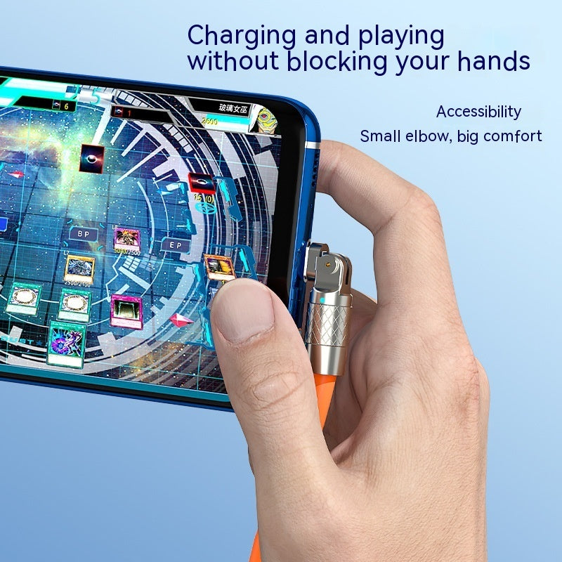 Mobile Game Rotating Elbow Data Super Fast Charge Charging Cable - 图片 4