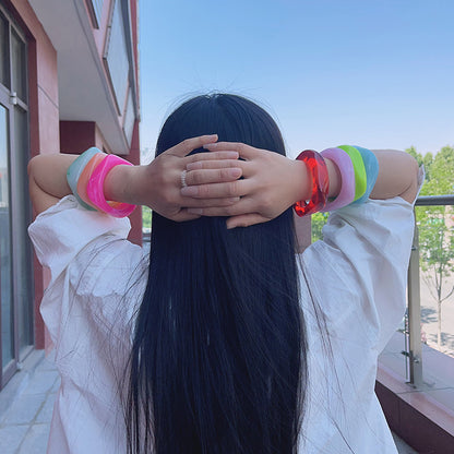 Colorful Multi-color Square Acrylic Bracelet fafb301a f6c9 4217 b3ed 0ff920e1dd24