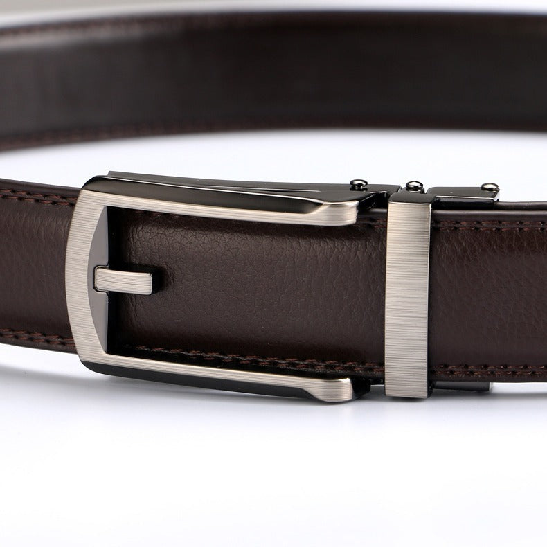 Two-layer Cowhide Fake Needle Automatic Buckle Men's Special Belt fb0b4d68 6ded 4d1b 9530 f9109c250262