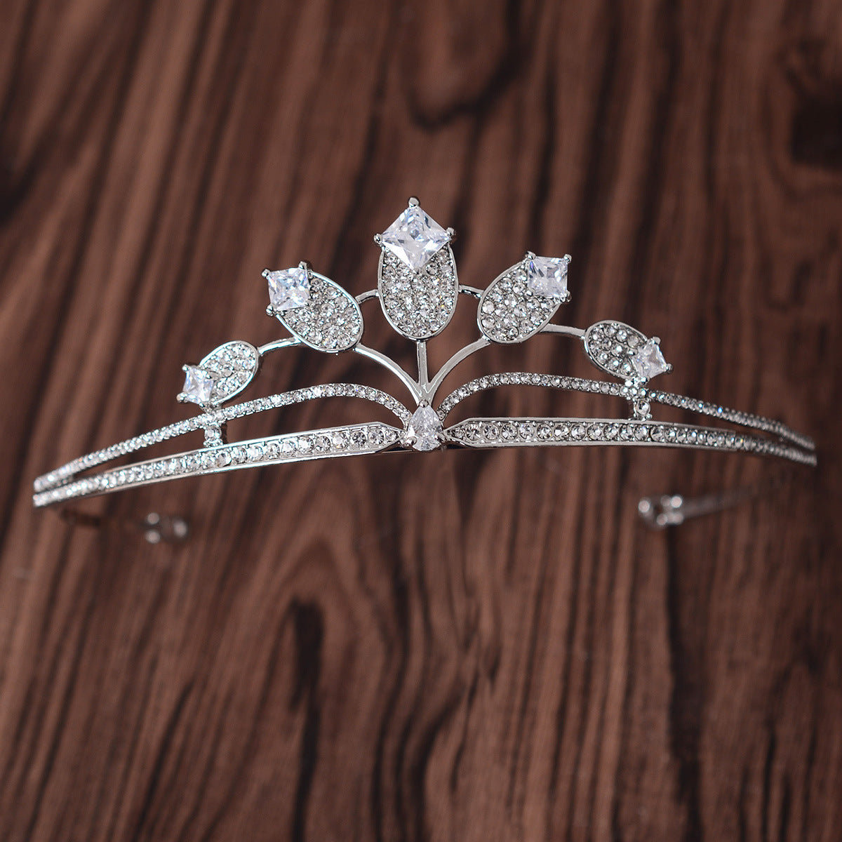 Simple Rhinestone Silver Headband Crown fb1b48c6 0f5f 44c8 a2ff 0ba250099b4f