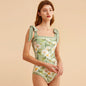 Vintage French Double Sided Print Slim One-Piece Swimsuit fb31441b 4534 4d3d a01e f7eeb09f0469 ebf6c24c d290 413b 8325 2f0032