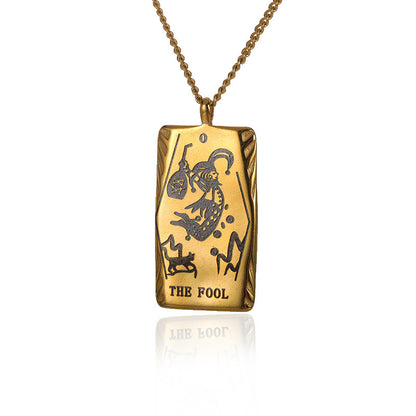 New Personalized Simple Stainless Steel Square Card Necklace fb39c662 806b 494e b106 9a36112b2d75
