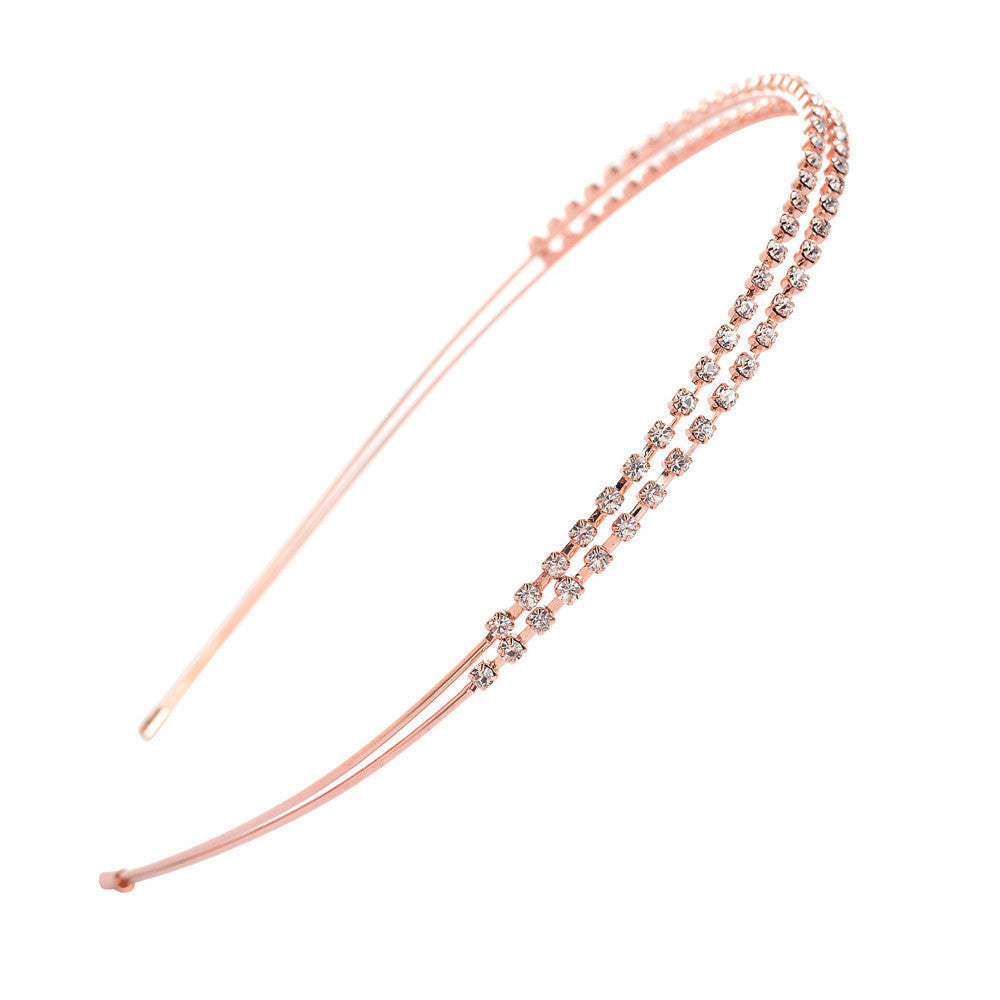 Double Layer Rhinestone Headband Exquisite Diamond fb4bf821 e16d 4fac b77a e934b93e4f26