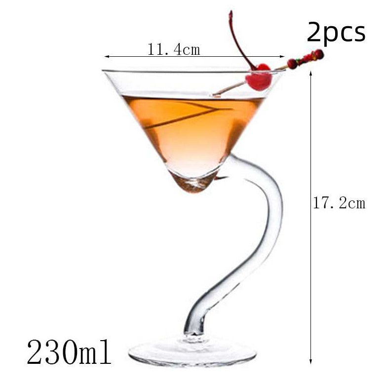 Creative glass cocktail glass
