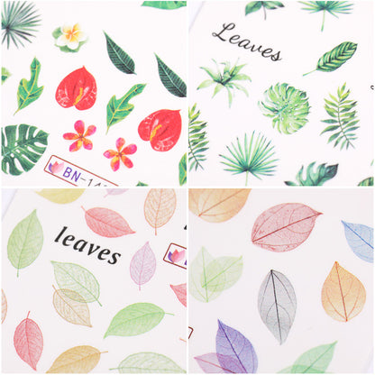 Nail Beauty Water Printing Stickers Sticker Paper Large Leaves Colorful Pattern Fairy Feng Shui Sticker Decorations fb79a465 