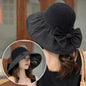 Summer Straw Sunhat With Large Brim And Big Bow Anti-UV Fisherman Hat Outdoor Sunshade And Face Protection Hat fb8027f3 f1fe 
