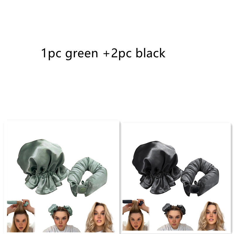 New Heatless Curl Stick With Cloth Cover Cute Ball Head Hair Curler Headband Hair Rollers Wave Form Curling Rod Hair Style To