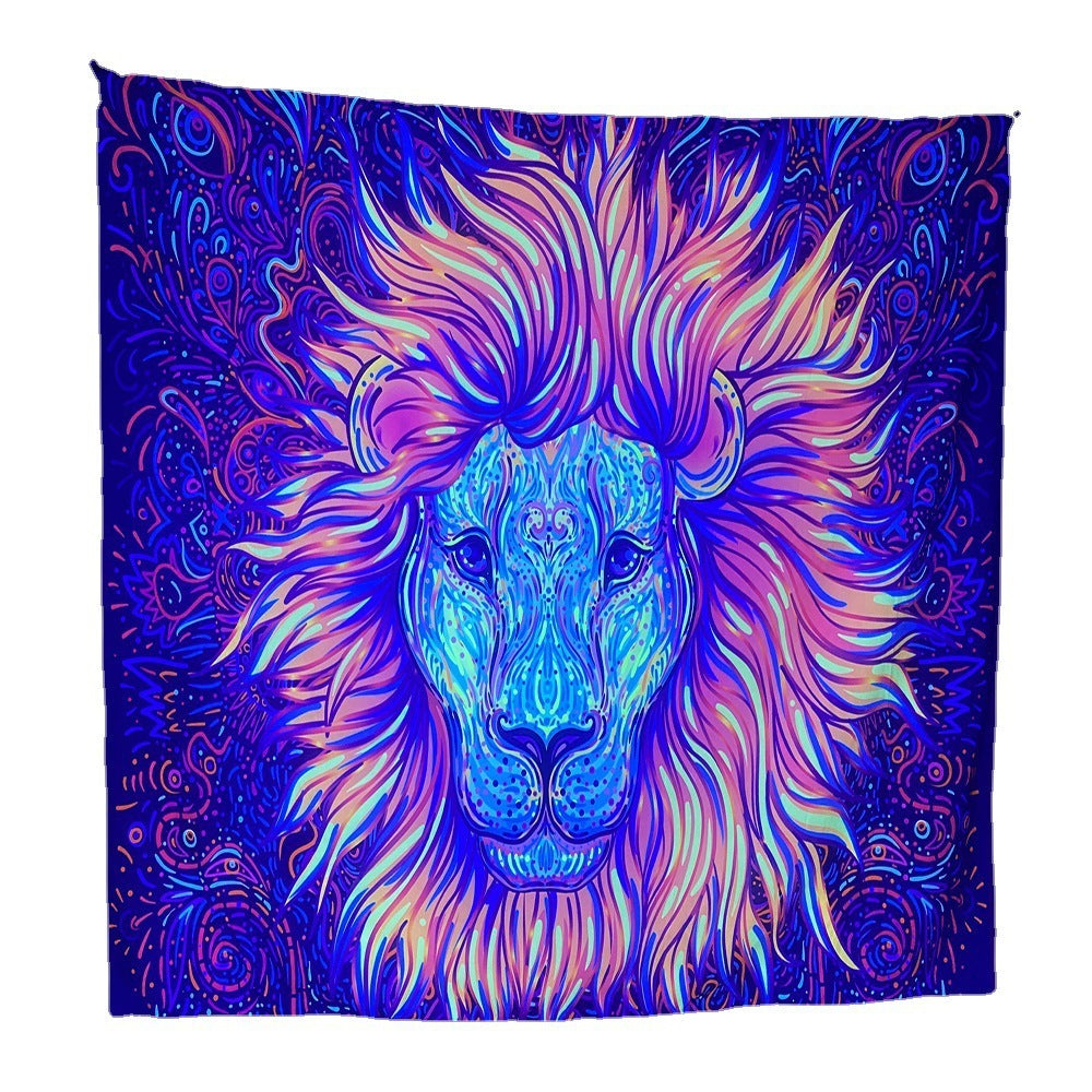 Fluorescent Tapestry UV Fluorescent Tapestry Psychedelic Mushroom Wall Hung Hippie Decorative Room Aesthetics fbbab8c2 726b 4