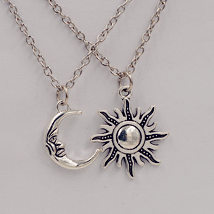 Moon Sun Short Necklace Unisex Alloy Electroplating Tattoo Pendant fbc23bac ea5c 4fe3 808a 439e5975c57b