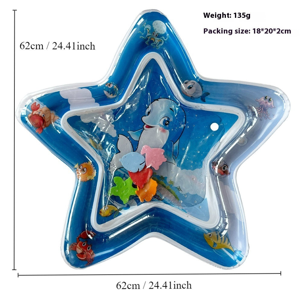 Children's Inflatable Marine Animal Racket Water Cushion Baby Crawling Racket Water Bag Racket Water Cushion Climbing Pad fbe