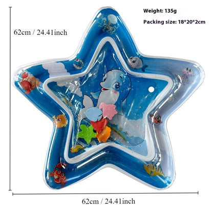 Children's Inflatable Marine Animal Racket Water Cushion Baby Crawling Racket Water Bag Racket Water Cushion Climbing Pad fbe