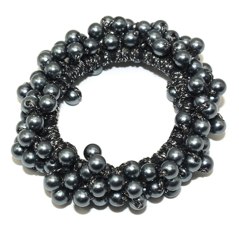 Handmade Crochet Rubber Band Hair Tie Pearl fc0407d0 70a3 41dc ae86 d2909d194e23