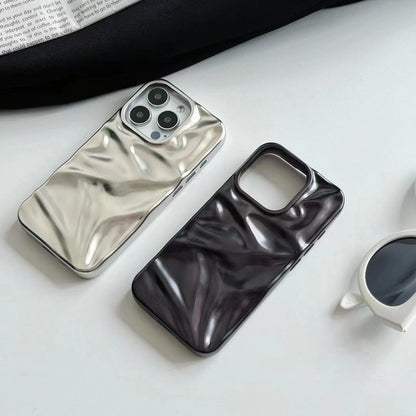 Matte Plating Solid Color Phone Case Water Ripple - 图片 3