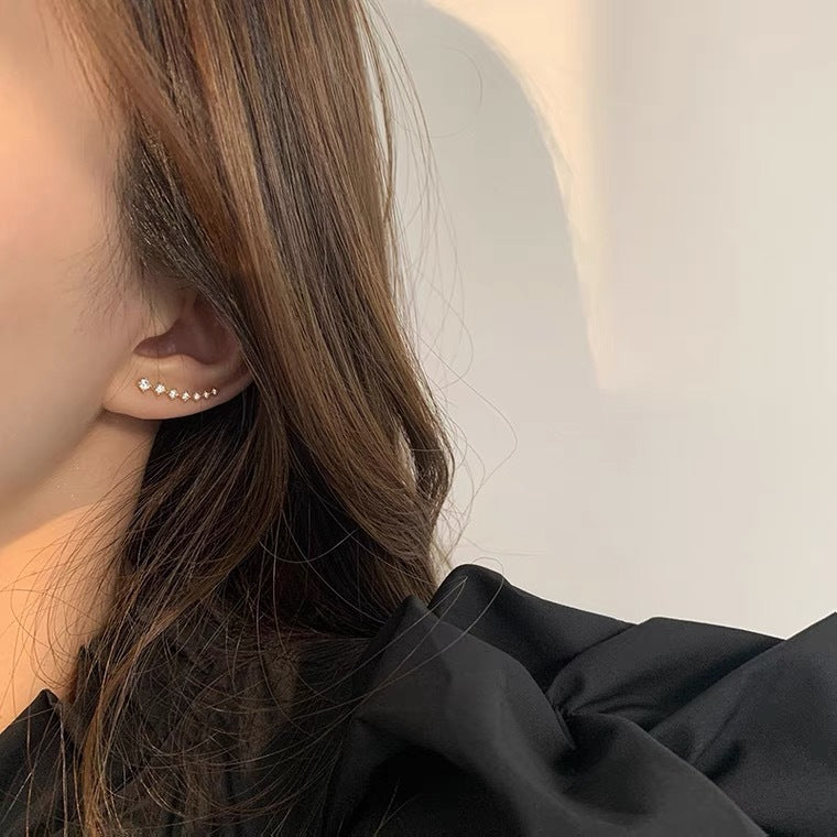 High-quality Mango Star Zircon Tassel Thin Earrings fc164e1d 98ae 4d0d 8cde d55271e0da5e