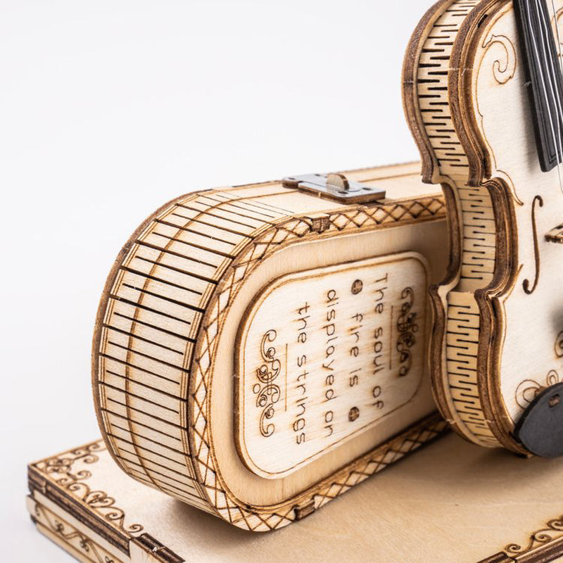 Robotime ROKR Violin Capriccio Model 3D Wooden Puzzle Easy Assembly Kits Musical DIY Gifts For Boys&Girls Building Blocks TG6