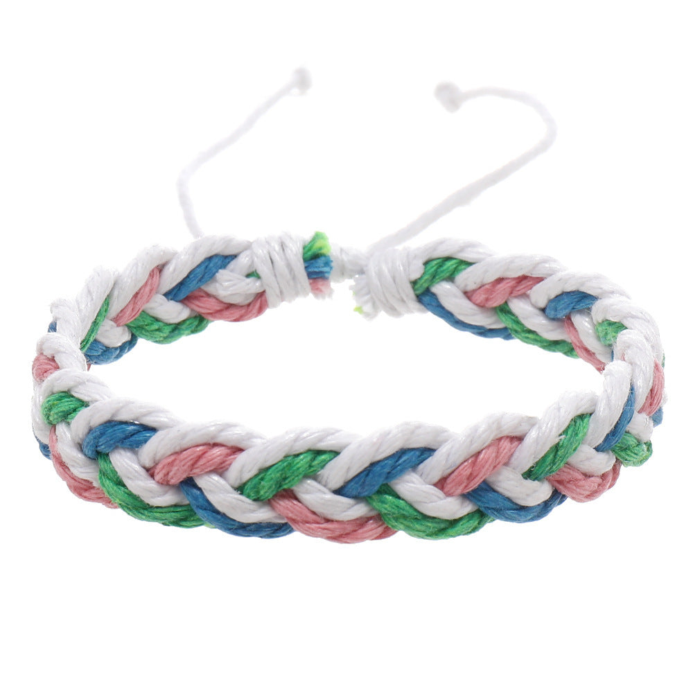 Simple Artistic Style Cotton String Hand Woven Hand Rope Bracelet fc206ed1 f64c 4281 a267 dae9d314fd13