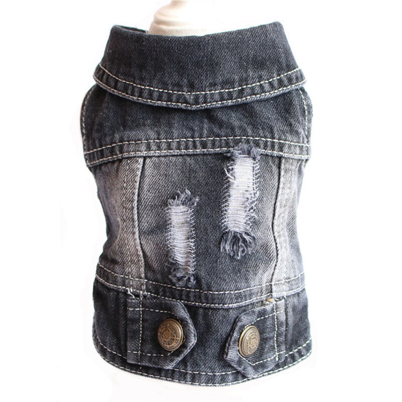 Designer Dog Clothes Small Dog Denim Jacket Coat Cat Costume Puppy Jeans Vest Spring Clothing fc32dd51 9928 4ec2 875b 30482a1