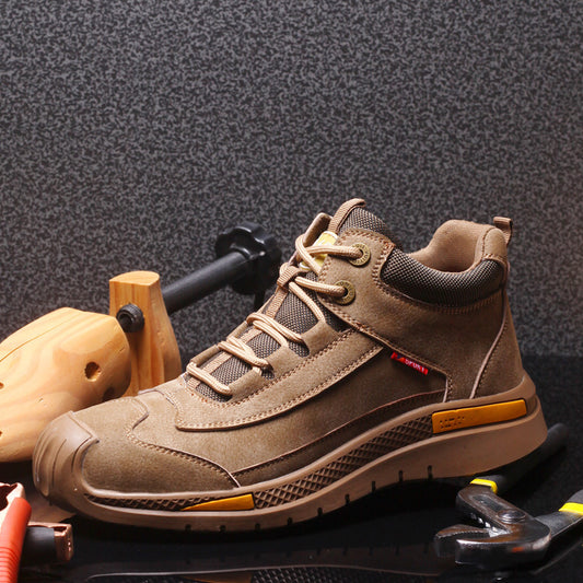 High-top Waterproof Welder Shoes Deodorant Steel Head Anti-smashing Shoes Wear-resistant fc3384d5 4da4 4594 a47e 4f36d11bd7f3