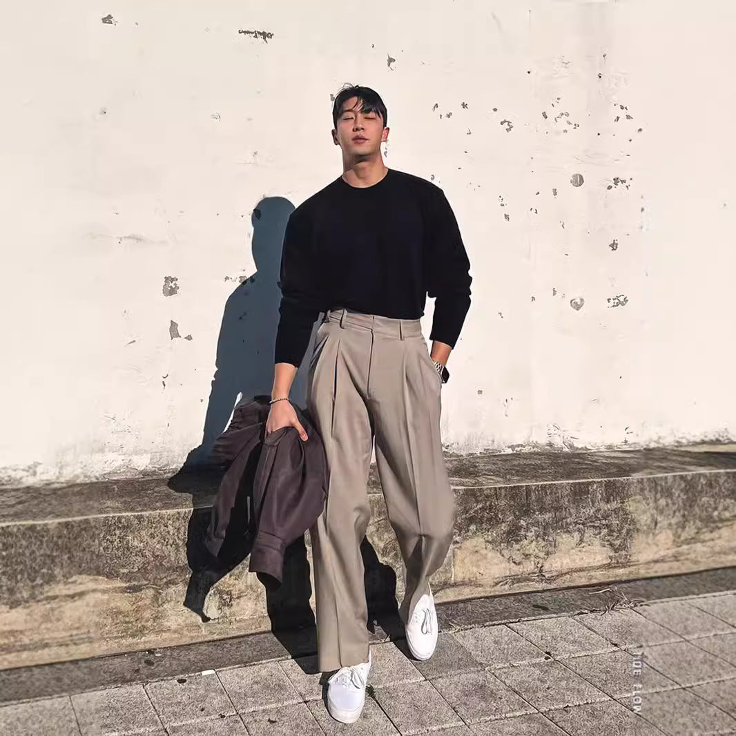 European Goods High Waist Suit Pants Male fc5acf7f f7ec 4514 8782 2a9e1a5937cb