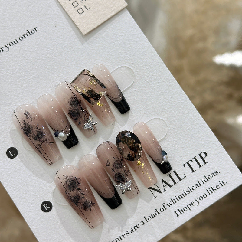 Handmade Long Camellia Girl Nail Tip fc5e203d 0b0e 42ff 9ff2 0e1941dc56ec
