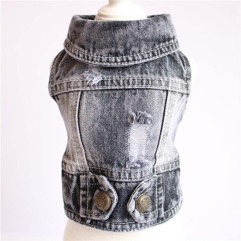 Designer Dog Clothes Small Dog Denim Jacket Coat Cat Costume Puppy Jeans Vest Spring Clothing fc9354c8 d013 4a34 9fe5 a8050a2