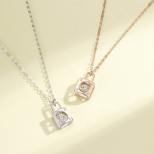 Heart Lock Smart Necklace Female Fashion Short Pulsatile Heart Jeweled Pendant Ornament Wholesale fca4eaa1 4283 4fc7 8f09 916