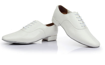 Men's Modern Dancing Shoes Leather Soft Bottom Men's Dance Shoe Latin Dance Shoes Dance Shoe Men's National Standard Square F