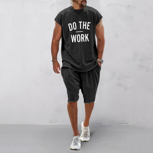 European And American Letters 3D Printing Suit Men's Round Neck fccaddcb fc4a 4c71 ae59 b7145ec4dc63