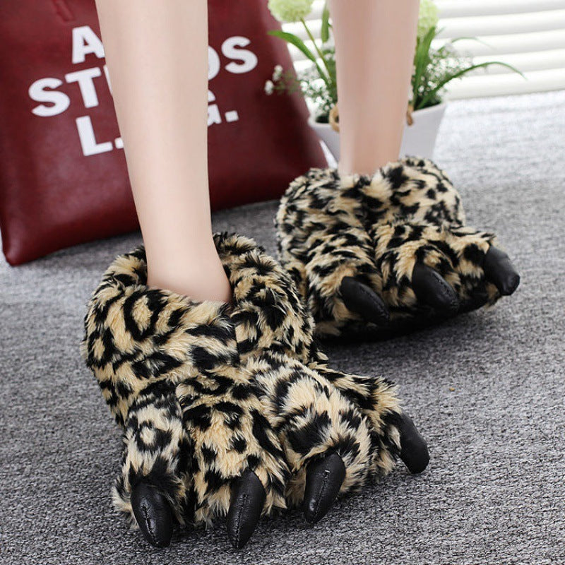 Animal Claw Cotton Slippers Men's And Women's Winter Hand Shaped Brush Fluffy Slippers Dinosaur Cotton fccbf31f b077 4ec2 b14