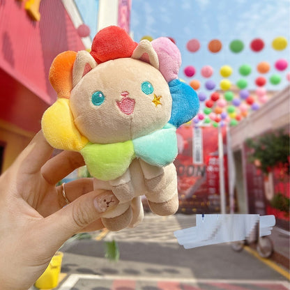Lovely Sunflower Rainbow Cat Car Keychain fce3c9ab 15d7 4bd4 a78f c20f883141c7