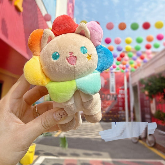 Lovely Sunflower Rainbow Cat Car Keychain fce3c9ab 15d7 4bd4 a78f c20f883141c7
