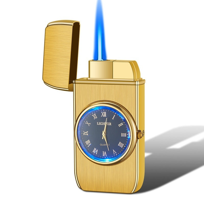 Personalized Creative Multifunctional Electronic Watch Cigarette Lighter-in-one Body Multi-purpose LED Flashing Lamp Gift Lig